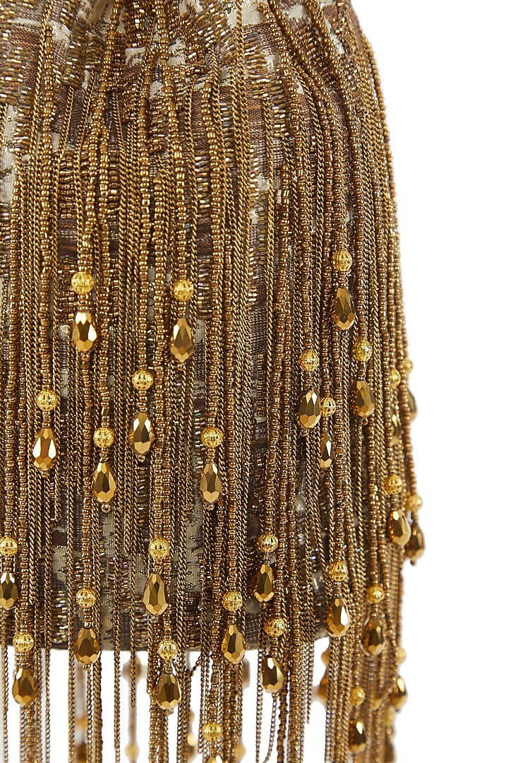 Gold Embellished Potli Bag by Studio Accessories at Pernia's Pop Up Shop