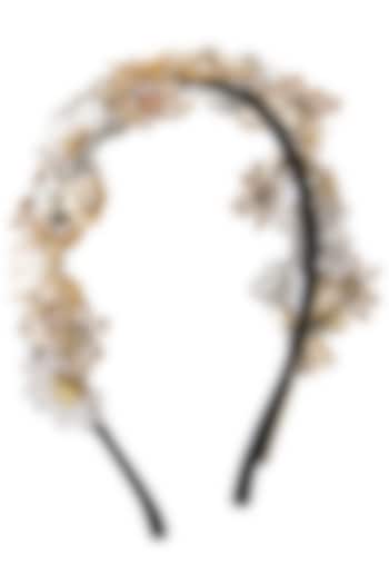 Gold & Silver Floral Embroidered Hairband by Studio Accessories