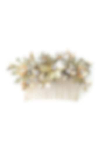 Gold Embellished Hair Comb by Studio Accessories at Pernia's Pop Up Shop