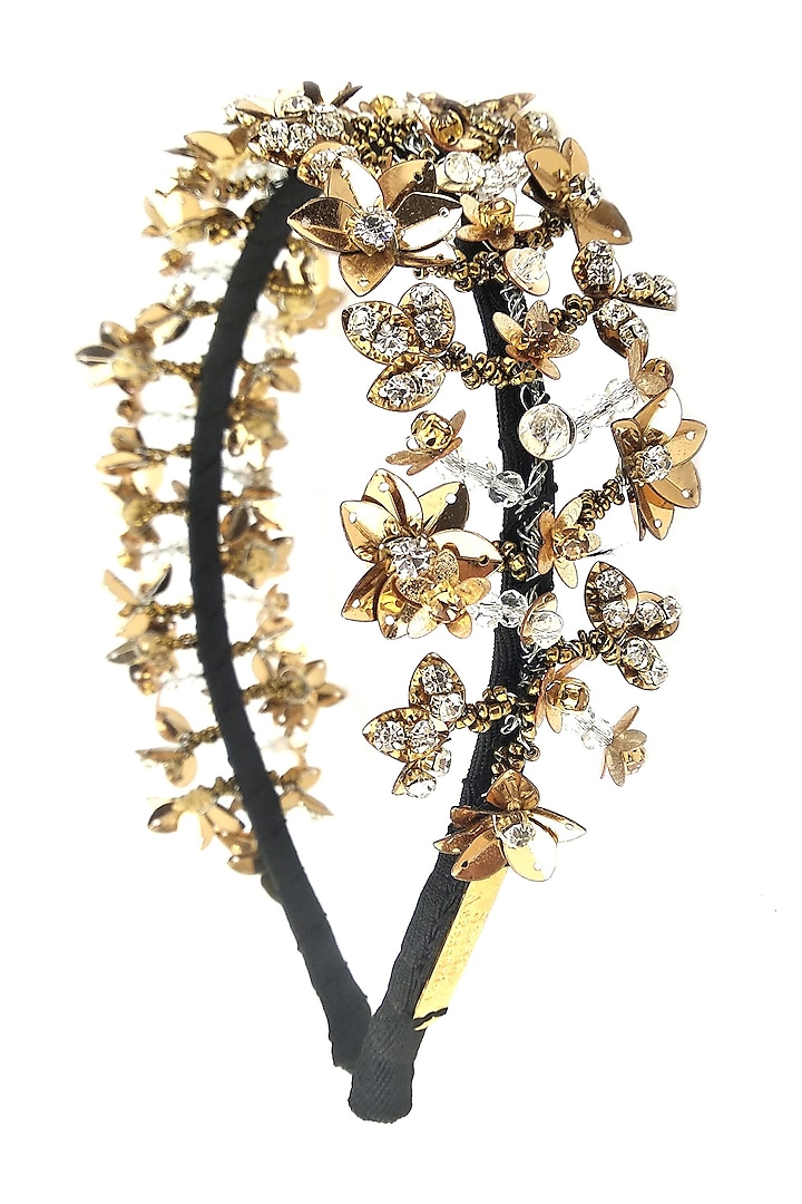 Gold & Silver Crystal Embellished Hairband by Studio Accessories