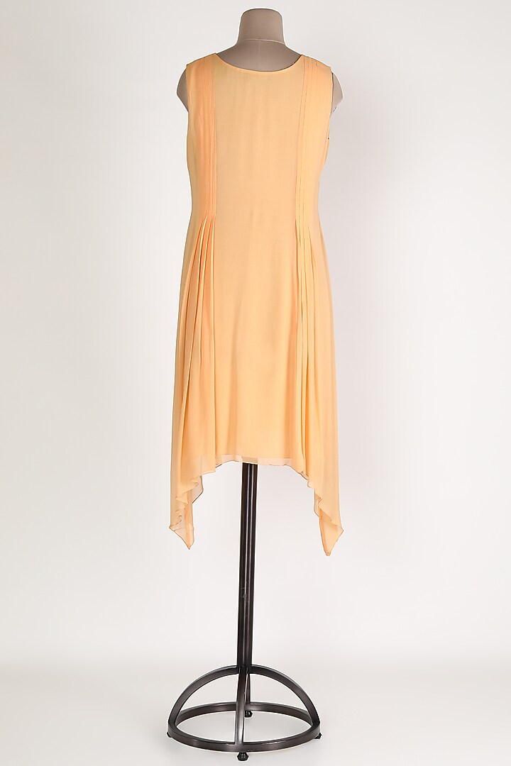 Yellow Embellished Asymmetric Tunic by Sadan Pande at Pernia's Pop Up Shop
