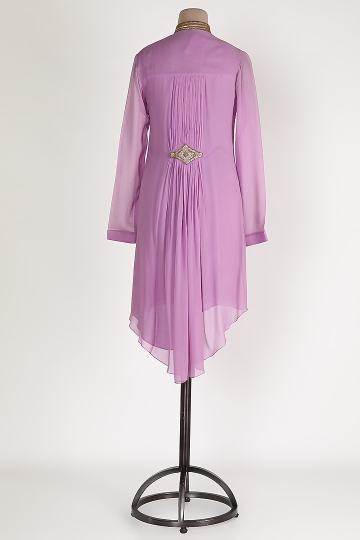 Mauve Embellished High-Low Tunic by Sadan Pande at Pernia's Pop Up Shop