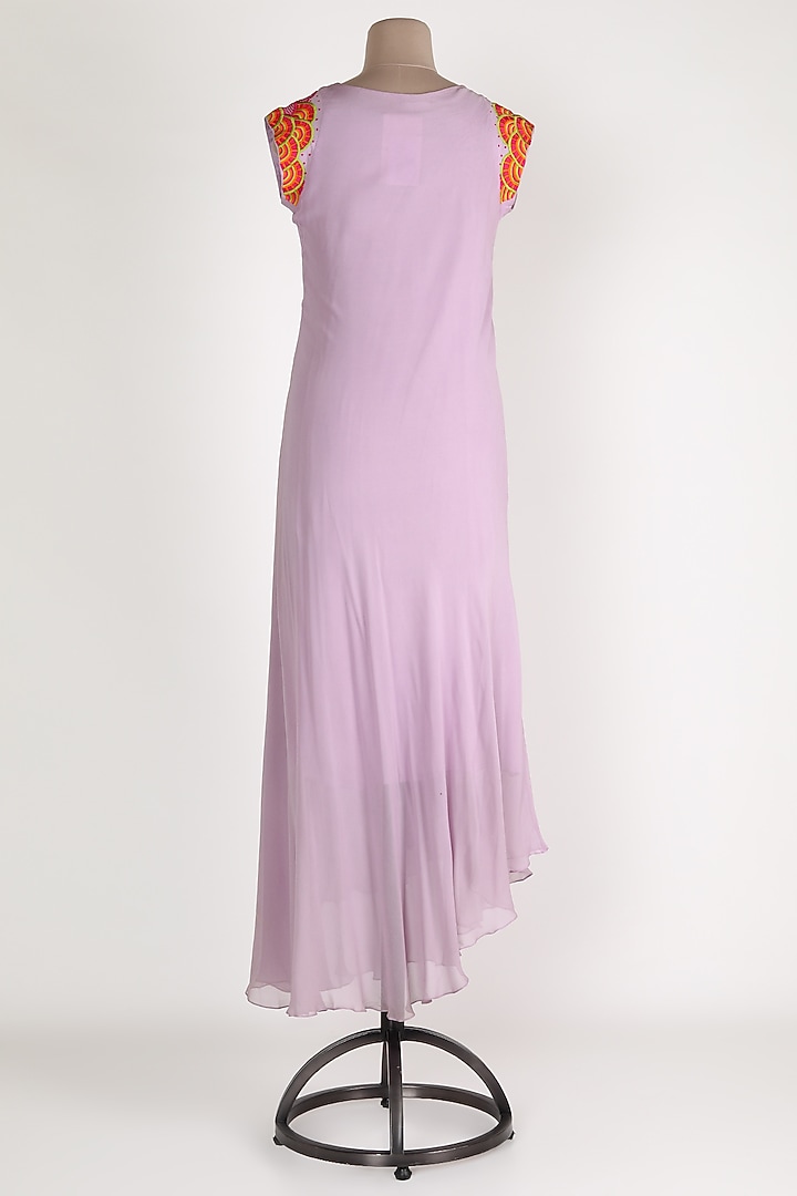 Mauve Embroiderd Layered Tunic by Sadan Pande at Pernia's Pop Up Shop