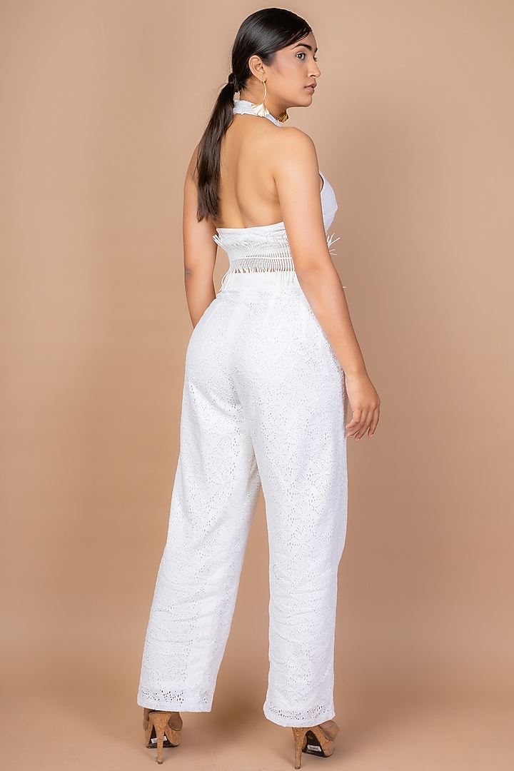 Ivory Cotton Pant Set by Sadhvi Suri at Pernia's Pop Up Shop