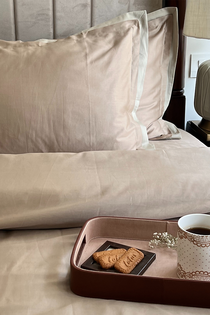 Sand Cotton Bedding Set (Set of 4) by SADYASKA at Pernia's Pop Up Shop