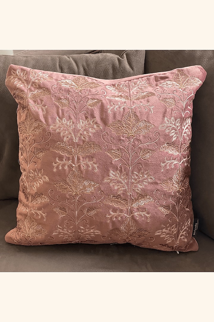 Fern Blush Velvet Cushion Cover by SADYASKA at Pernia's Pop Up Shop