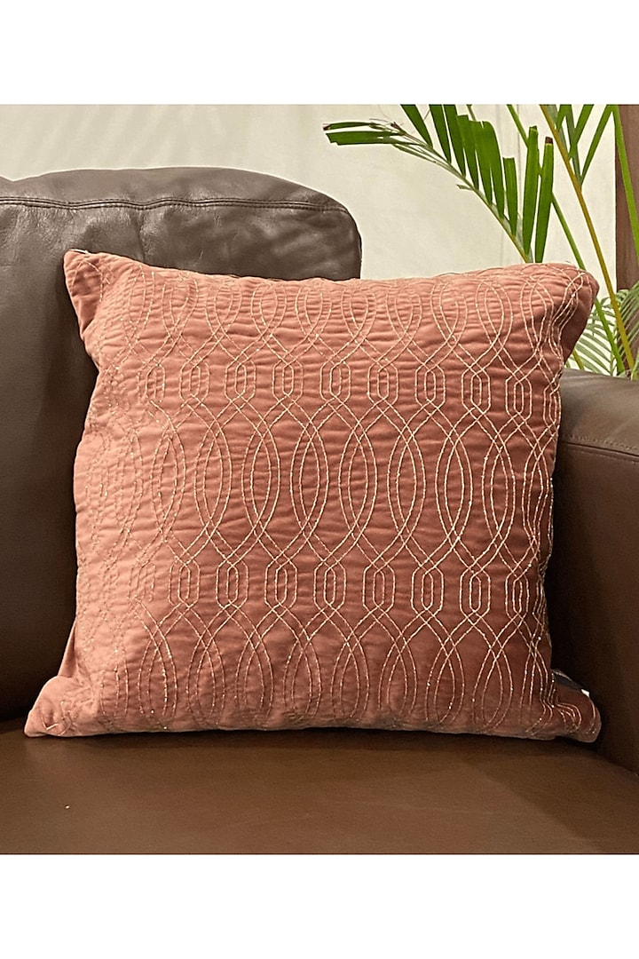 Marshmellow Blush Velvet Cushion Cover by SADYASKA