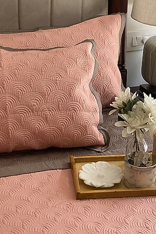 Coral Cotton Bedspread Set (Set of 3) by SADYASKA