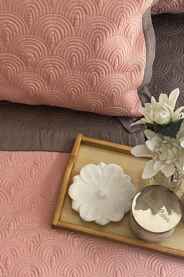 Coral Cotton Bedspread Set (Set of 3) by SADYASKA at Pernia's Pop Up Shop
