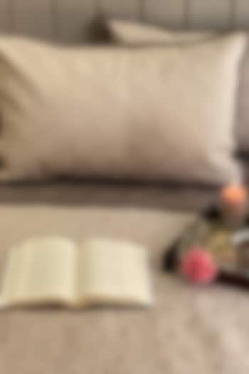 Beige Cotton Reversible Bedspread Set (Set of 3) by SADYASKA at Pernia's Pop Up Shop