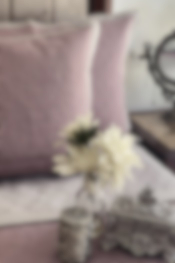 Old Rose Cotton Reversible Bedspread Set (Set of 3) by SADYASKA at Pernia's Pop Up Shop