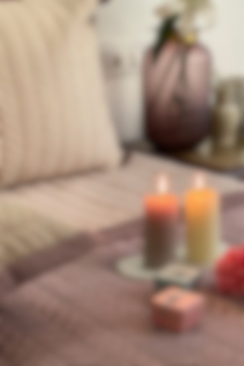 Beige Cotton Reversible Bedspread Set (Set of 3) by SADYASKA at Pernia's Pop Up Shop