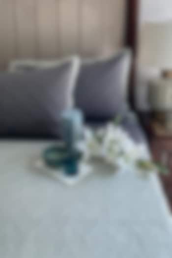Sage Green Cotton Reversible Bedspread Set (Set of 3) by SADYASKA