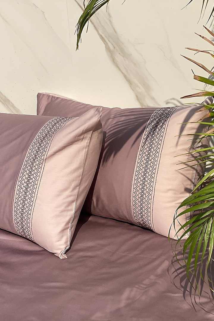 Old Rose Cotton Mix & Match Bedsheet Set (Set of 3) by SADYASKA at Pernia's Pop Up Shop