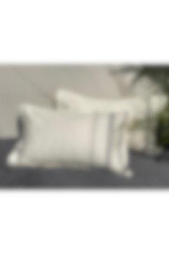 Ivory Cotton Bedsheet Set (Set of 3) by SADYASKA at Pernia's Pop Up Shop