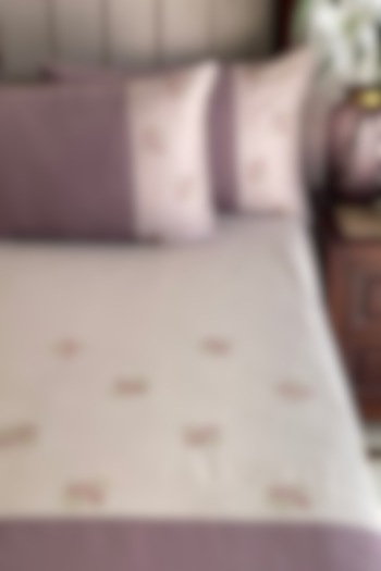 Brown Cotton Bedsheet Set (Set of 3) by SADYASKA at Pernia's Pop Up Shop