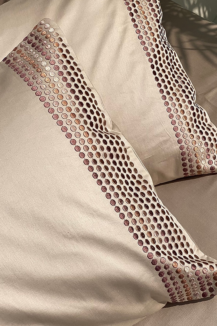 Beige Printed Bedsheet Set by SADYASKA at Pernia's Pop Up Shop