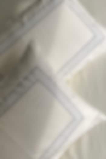 Ivory Cotton Embroidered Bedsheet Set by SADYASKA at Pernia's Pop Up Shop