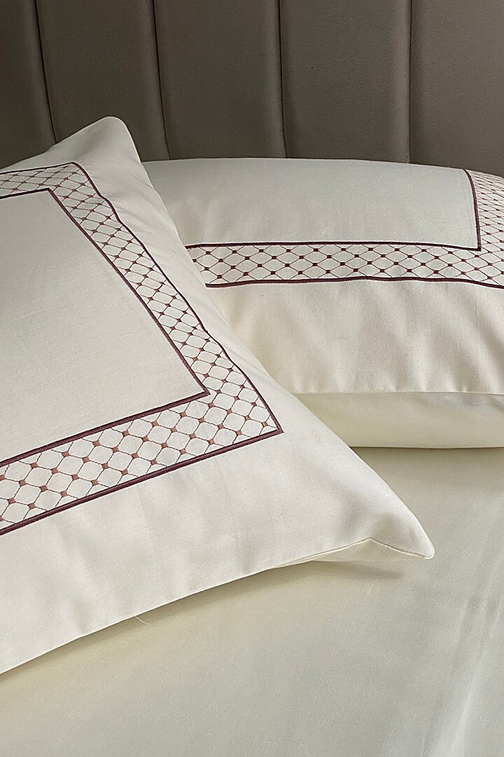 Ivory Cotton Bedsheet Set by SADYASKA at Pernia's Pop Up Shop