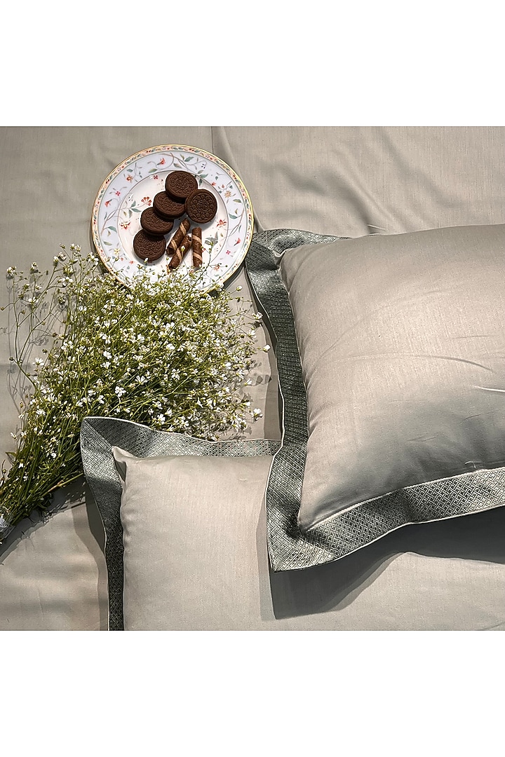 Sage Green Bedsheet Set With Print by SADYASKA at Pernia's Pop Up Shop
