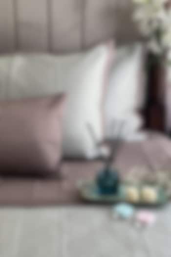 Taupe Cotton Quilted Bedspread Set (Set Of 3) by SADYASKA at Pernia's Pop Up Shop