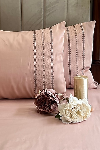 Rose Cotton Bedsheet Set (Set of 3) by SADYASKA