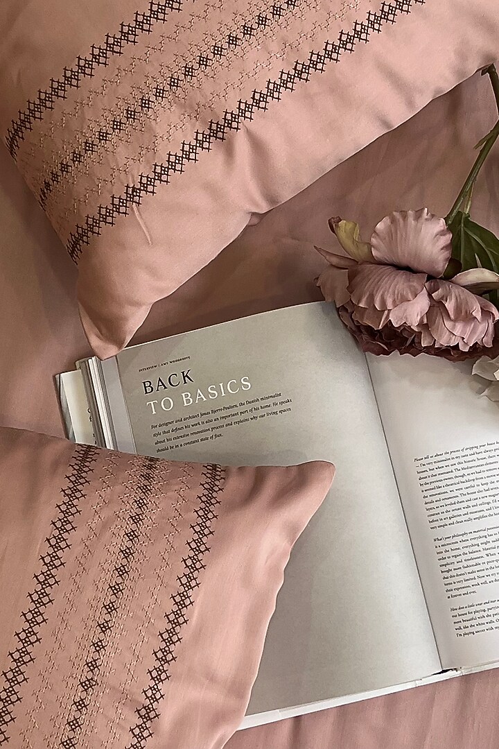 Rose Cotton Bedsheet Set (Set of 3) by SADYASKA at Pernia's Pop Up Shop