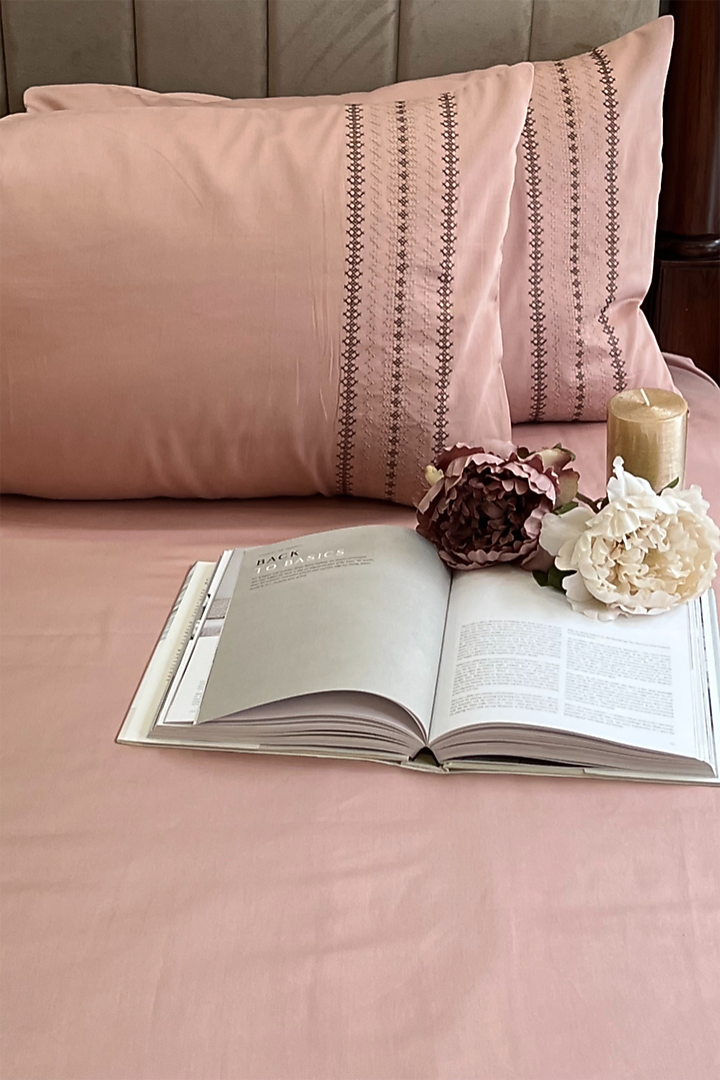 Rose Cotton Bedsheet Set (Set of 3) by SADYASKA at Pernia's Pop Up Shop