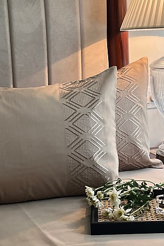 Sand Cotton Bedsheet Set (Set of 3) by SADYASKA