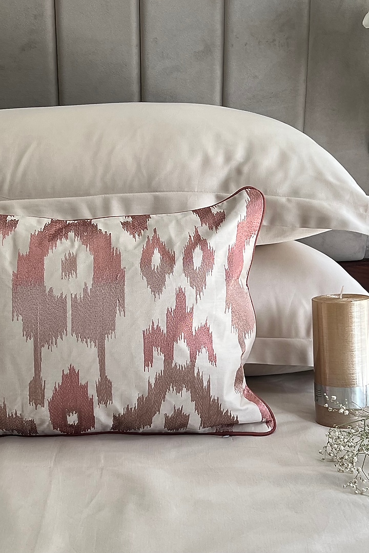 Oats Beige Bedsheet Set In Cotton (Set of 4) by SADYASKA at Pernia's Pop Up Shop