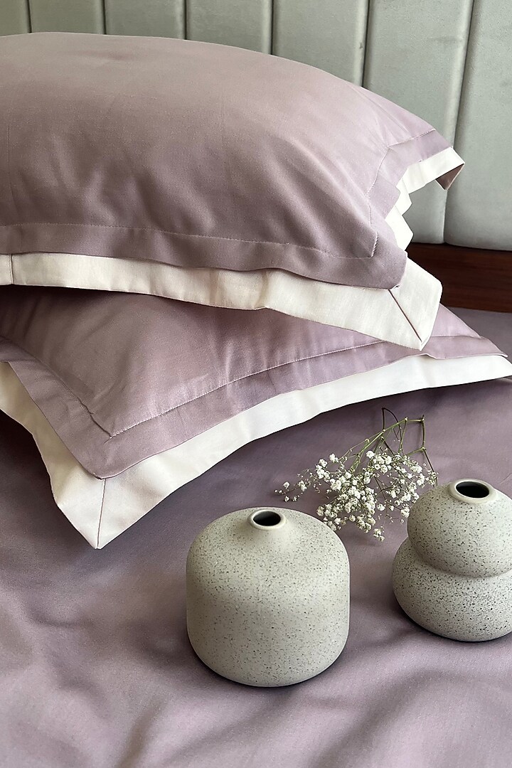 Old Rose Bedsheet Set In Cotton (Set of 3) by SADYASKA at Pernia's Pop Up Shop