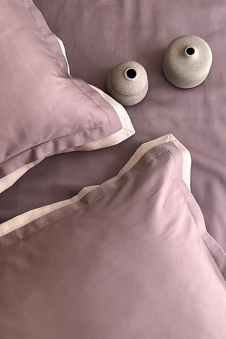 Old Rose Bedsheet Set In Cotton (Set of 3) by SADYASKA at Pernia's Pop Up Shop