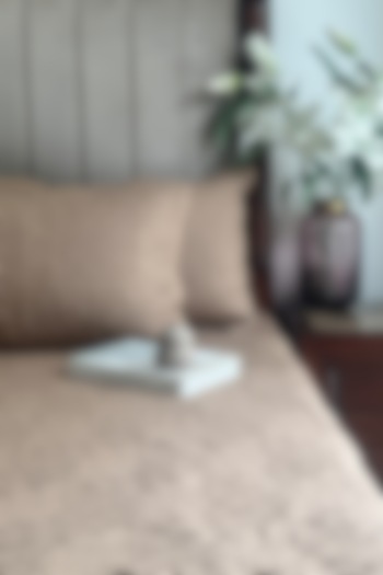 Hazel Beige Cotton Bedspread Set of 3 by SADYASKA at Pernia's Pop Up Shop