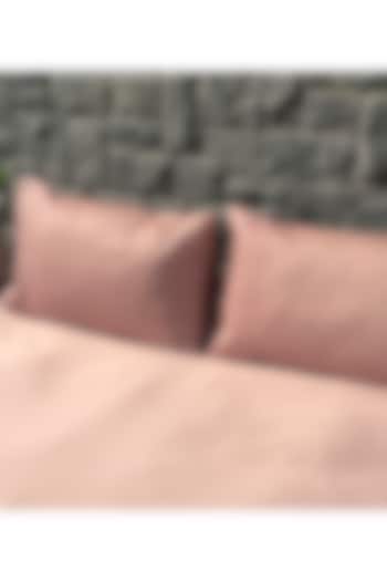 Rose Pink Cotton Bedsheet Set Of 3 by SADYASKA at Pernia's Pop Up Shop