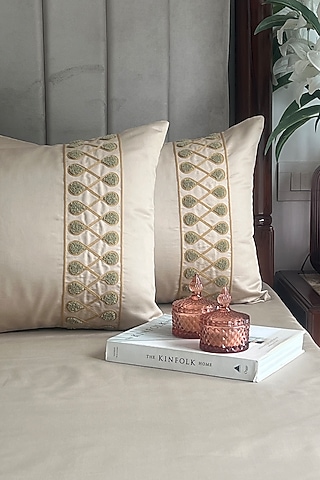 Sand Cotton Rich Bedsheet (Set Of 3) by SADYASKA