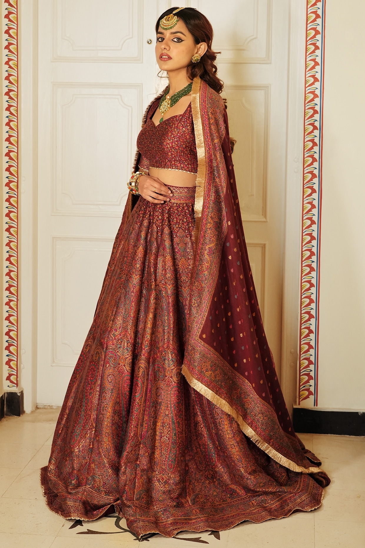 Multi-Color Bridal Lehenga With Fully Embroidery All Over – Suvidha Fashion
