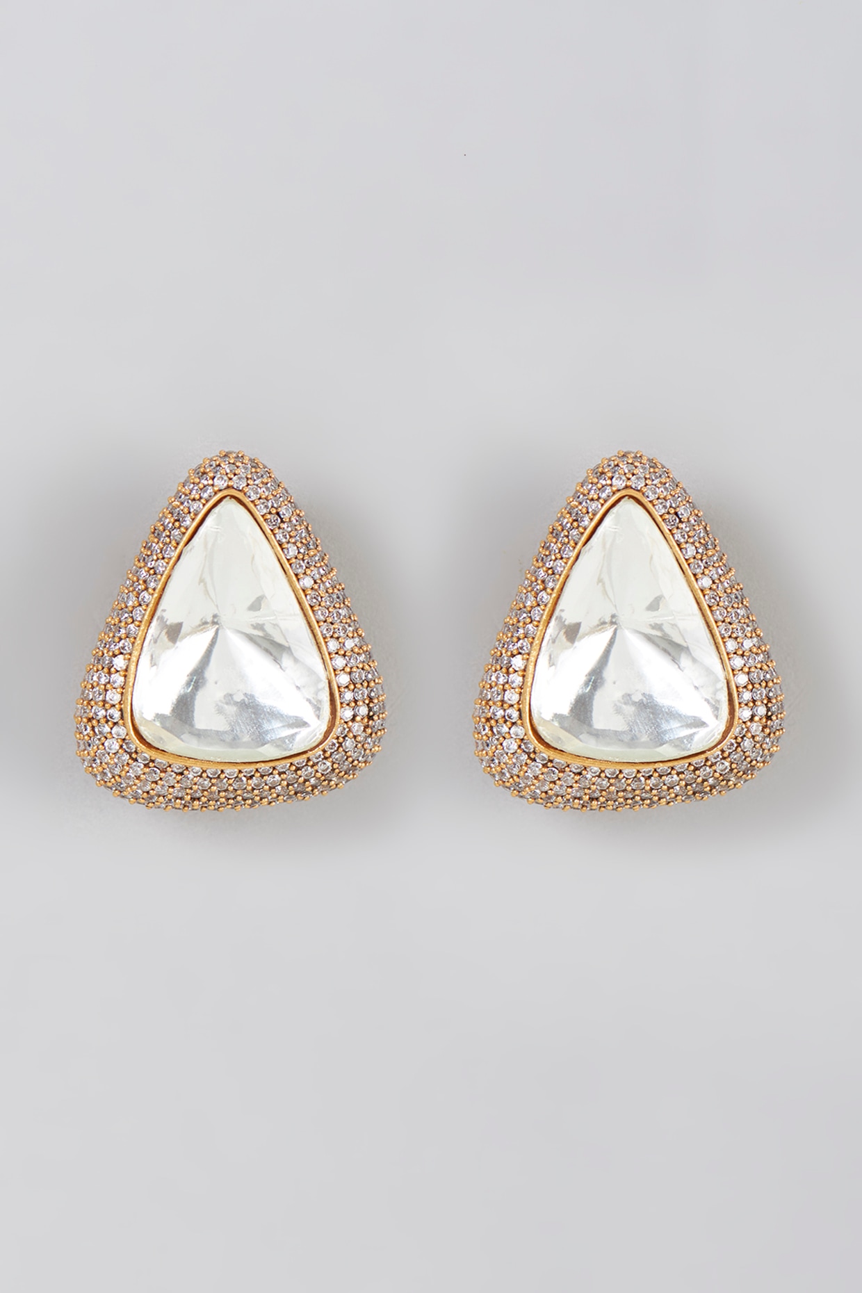 Round and Pear Diamond Duet Drop Earrings