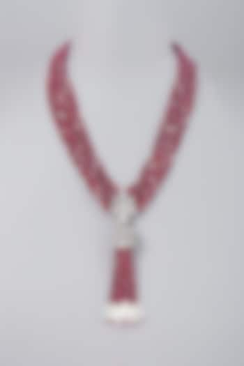 Red Stones Necklace by Saga Jewels