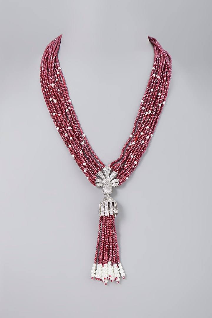 Red Stones Necklace by Saga Jewels