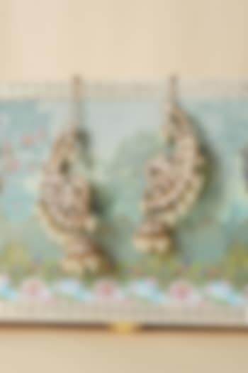 Gold Finish Kundan Polki Earcuffs by Saga Jewels at Pernia's Pop Up Shop