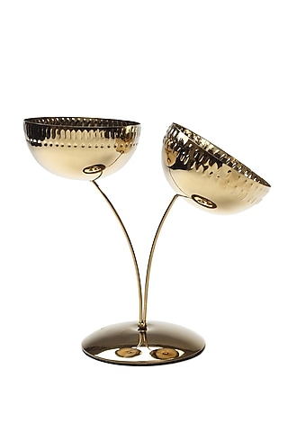 Gold Stainless Steel Handcrafted Nut Bowls by SAGE KONCPT