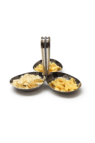 Silver Stainless Steel Handcrafted Nut Bowls by SAGE KONCPT