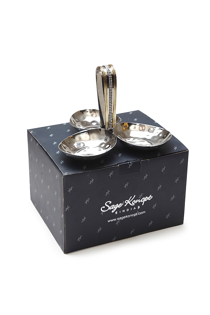 Silver Stainless Steel Handcrafted Nut Bowls by SAGE KONCPT at Pernia's Pop Up Shop