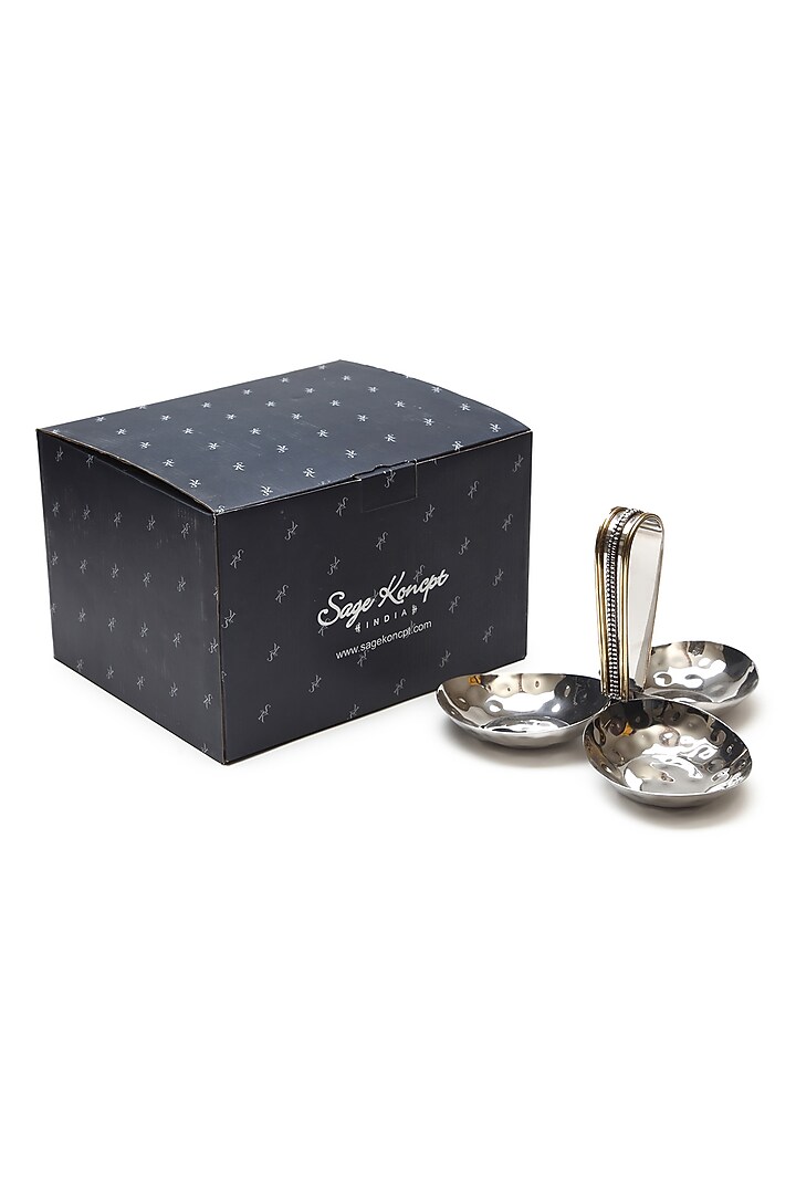 Silver Stainless Steel Handcrafted Nut Bowls by SAGE KONCPT at Pernia's Pop Up Shop