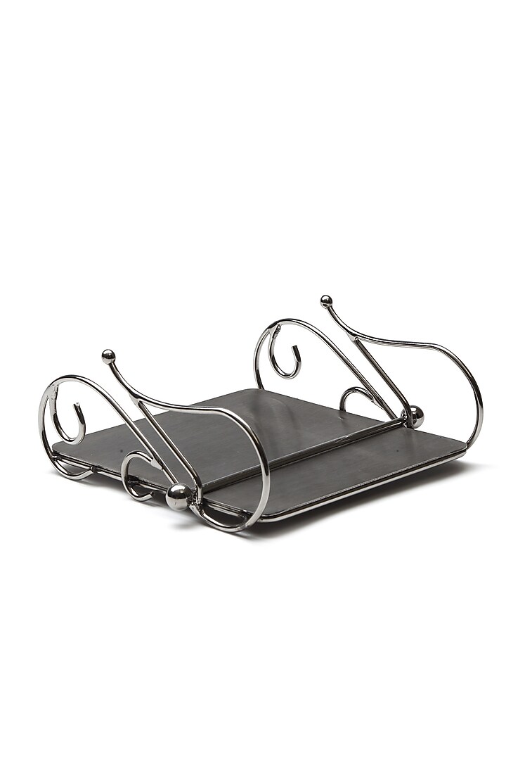 Silver Stainless Steel Handcrafted Tissue Holder by SAGE KONCPT at Pernia's Pop Up Shop