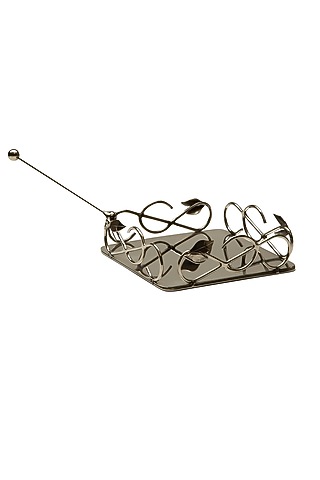 Silver Stainless Steel Handcrafted Tissue Holder by SAGE KONCPT