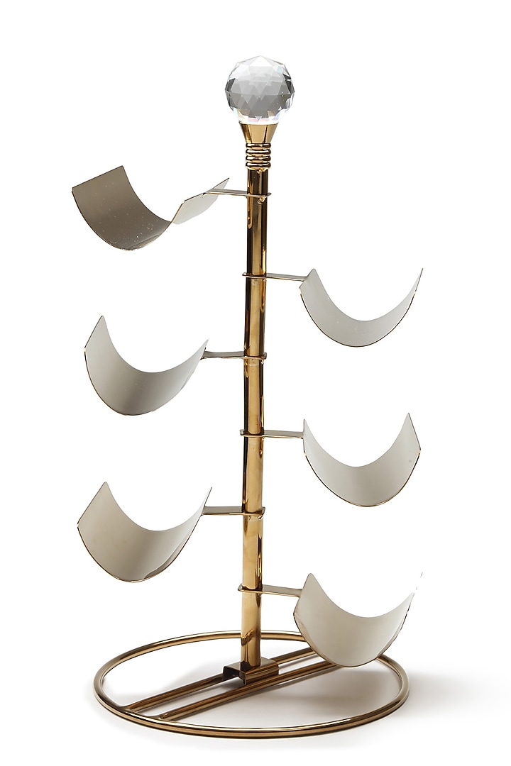 Gold Stainless Steel Handcrafted Hand Towel Stand by SAGE KONCPT at Pernia's Pop Up Shop