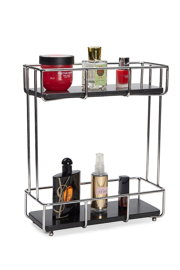 Gold Stainless Steel Handcrafted Marble Stand by SAGE KONCPT at Pernia's Pop Up Shop