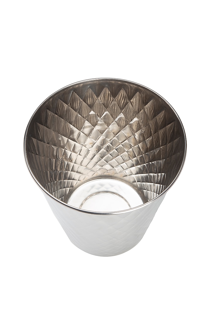 Silver Stainless Steel Handcrafted Champagne Bucket by SAGE KONCPT at Pernia's Pop Up Shop