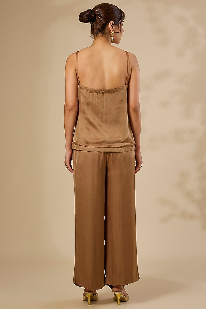 Beige Silk Organza Zardosi Work Kaftan Set by Sahreen at Pernia's Pop Up Shop